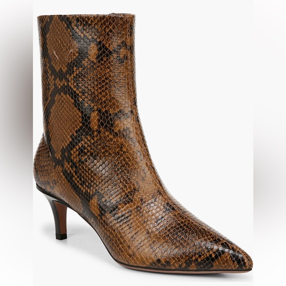 Franco Sarto Shoes - Franco Sarto Anna Pointed Toe Snakeskin Bootie